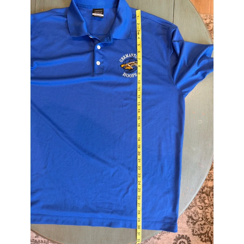 Nike Golf Mens XL Blue Germantown Hoops Dri-FIT Polo Shirt 203690-493
